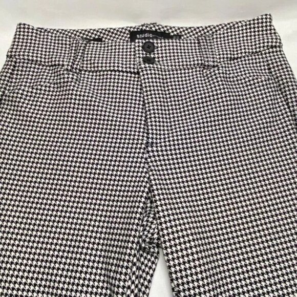 Studio By Torrid Trouser Bootcut Pant Women's 14R Black White Houndstooth EUC - Picture 10 of 10